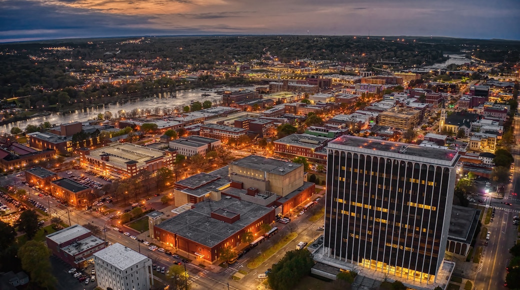 Aerial View of Columbus, Georgia at Dusk