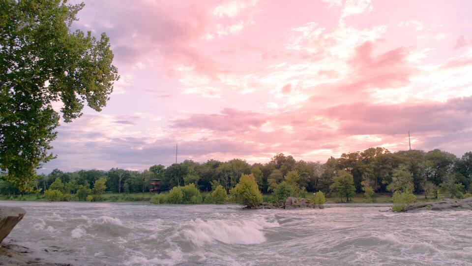Columbus, Georgia, The United State - September 11, 2018 : Sunset at the Chattahoochee River