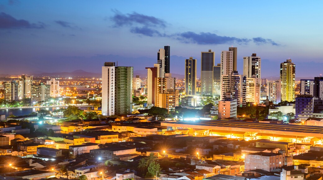 Campina Grande, Paraíba, Brazil on March 9, 2018. Night view of the city.