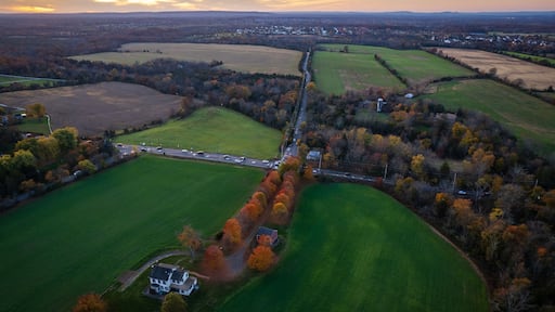 Aerial Drone of SOmerset Sunset New Jersey