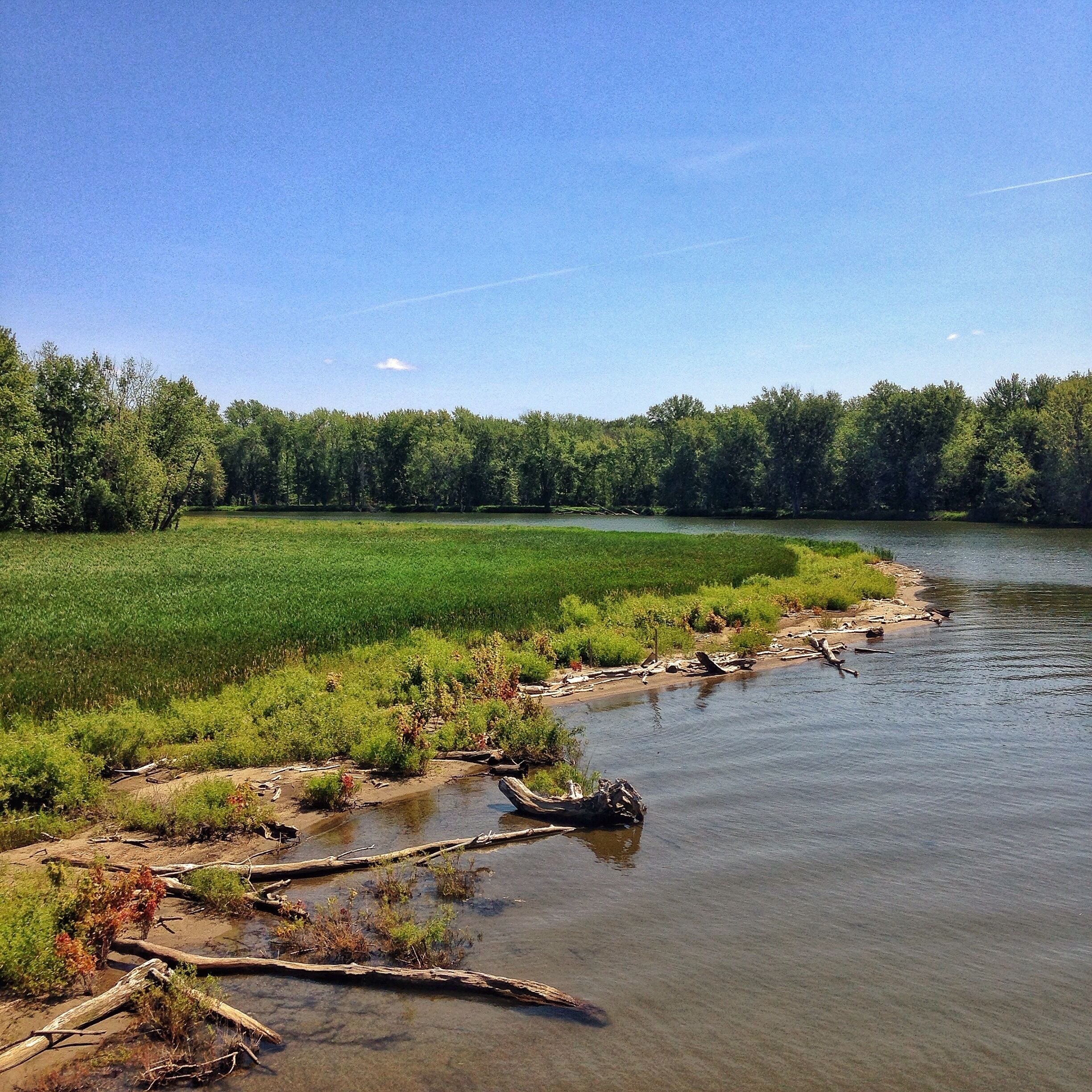 View from the Burlington bike path. We rented bikes from Local Motion and rode 8 miles out to the causeway to see Lake Champlain (then another 8 miles back to the bike shop). The path was flat for the most part which made the ride very comfortable and easy. This was one of the stops along the way. We were hoping to see a moose but no such luck! #burlingtonbikepath #vermont #roadtrip #localmotion #bikevermont #outdoors 