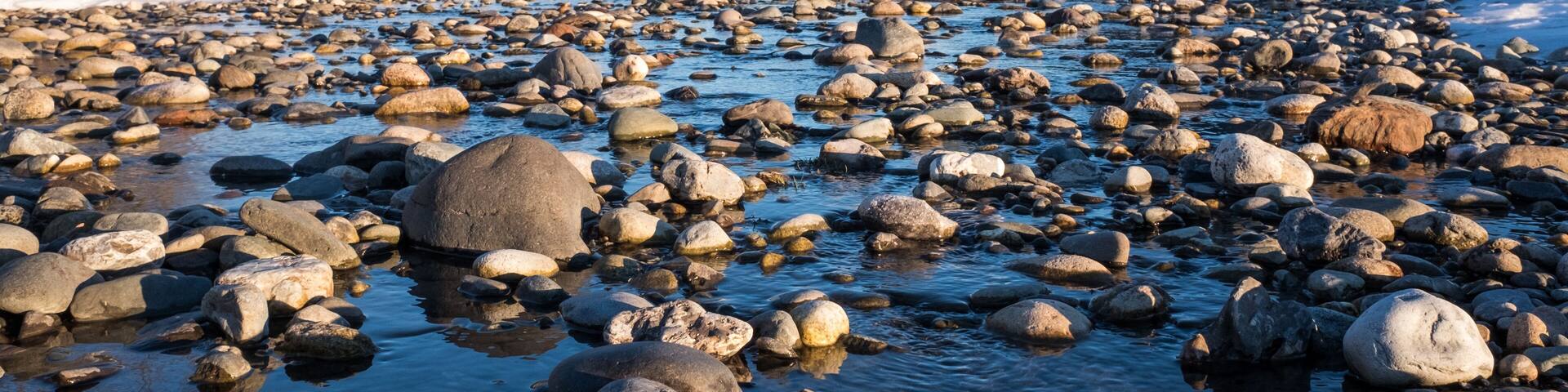 winter view of Vedder River near Chilliwack, BC