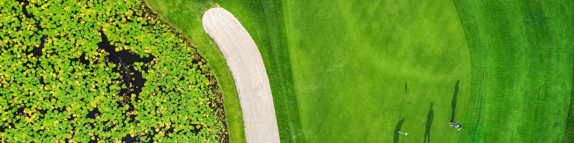 Aerial view of tropical golf course, Dominican Republic, Punta Cana