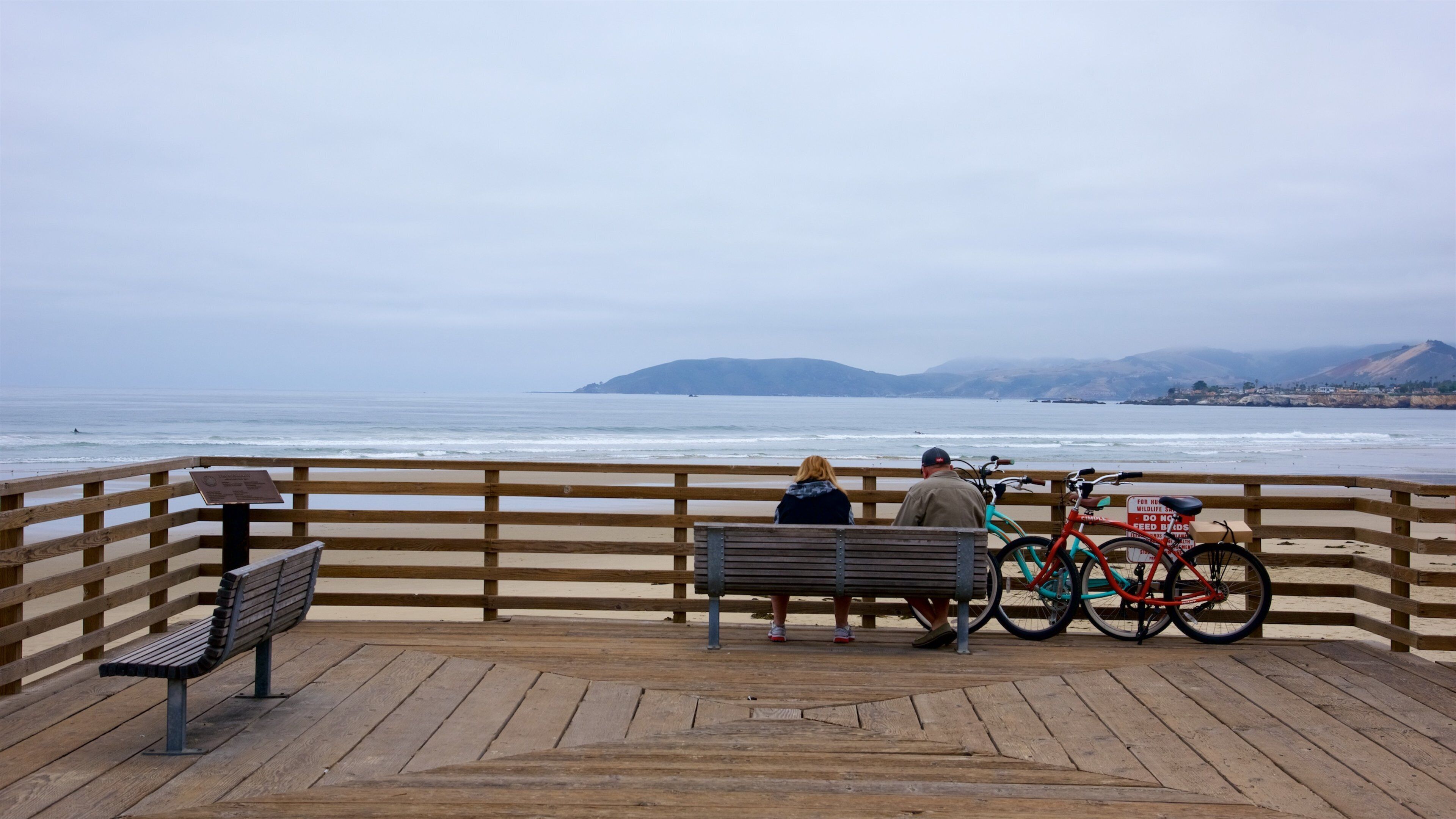 Pismo Beach which includes a beach as well as a couple