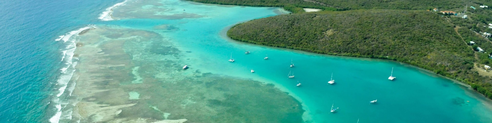 Aerial view of Culebra island, Puerto Rico