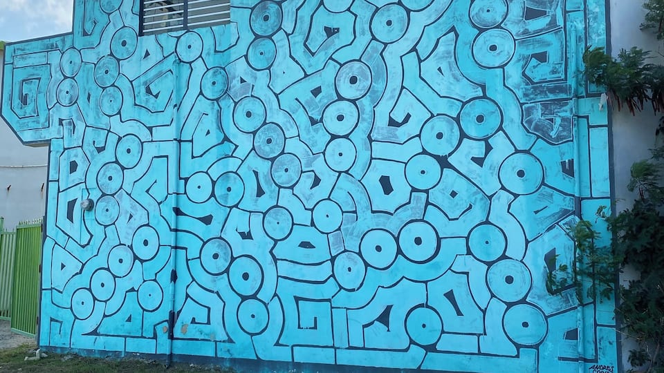 Got to meet the young mural artist Andres on Culebra-he’s attending an Art Institute in Rhode Island so I ran into him working for his father over Christmas break at Carlos Jeep Rental www.carlosjeeprentals.com?! Multi talented family!