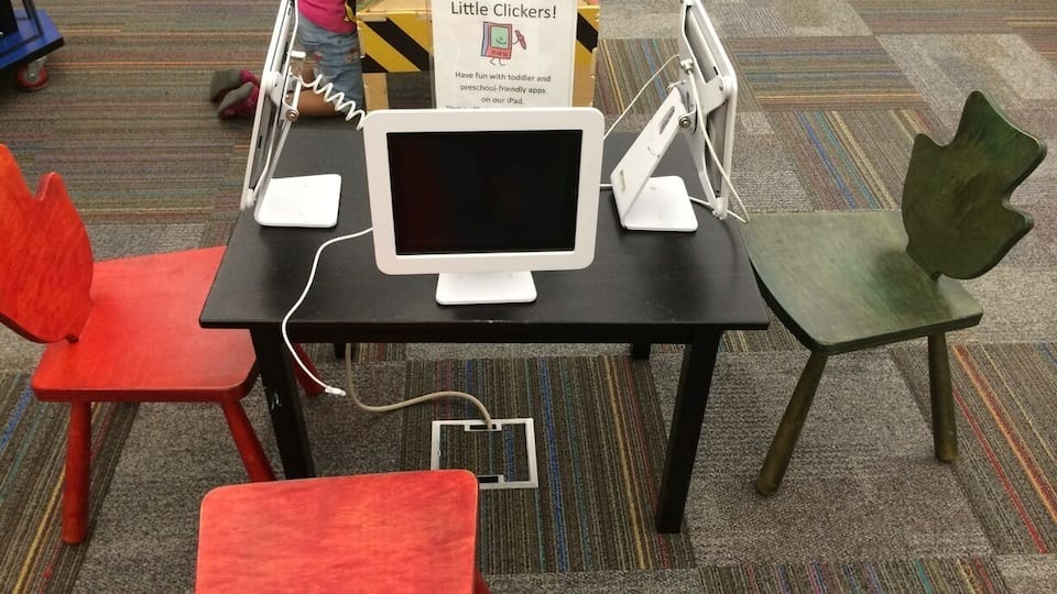 The Maribelle Davis Library has upgraded their iPads for kids to browse! Neat idea!
