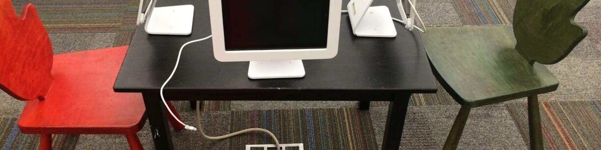 The Maribelle Davis Library has upgraded their iPads for kids to browse! Neat idea!