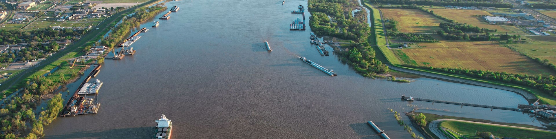 Mississippi River Baton Rouge Louisiana Barge
