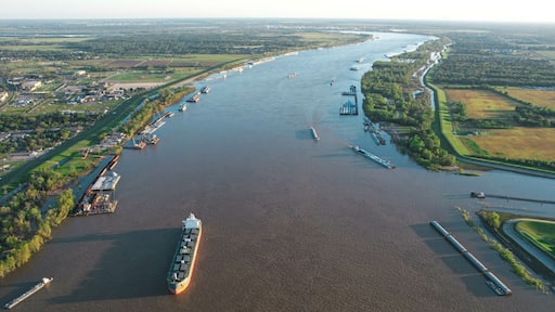 Mississippi River Baton Rouge Louisiana Barge
