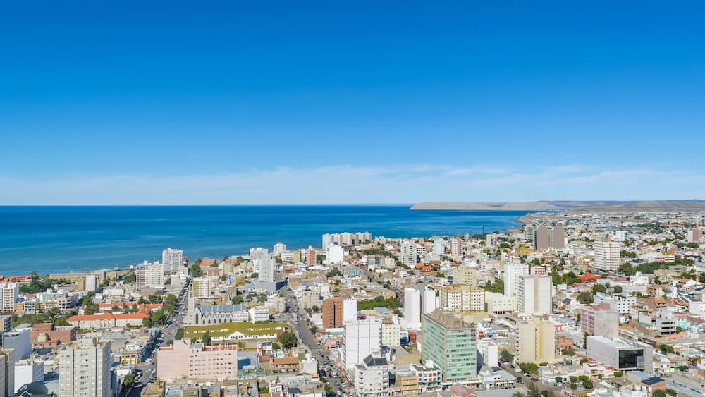 Aerial View of Comodoro Rivadavia City, Argentina