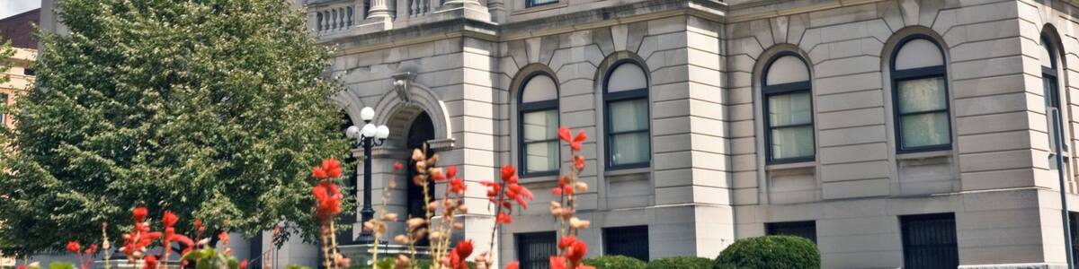 Administration building in Bloomington, Normal - Illinois.