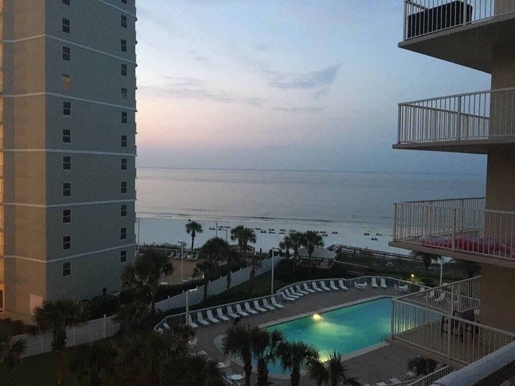 Sunrise view from our condo rental balcony. Doesn't get much better!
