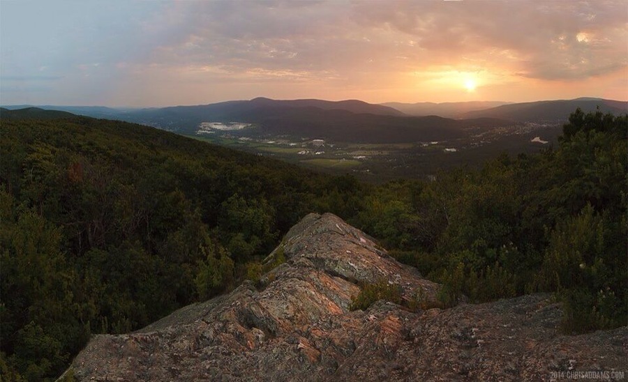 The beautiful sunset that greet my friend and I at the end of a strenuous hike.