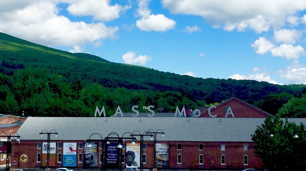 View of MassMoca from bridge
