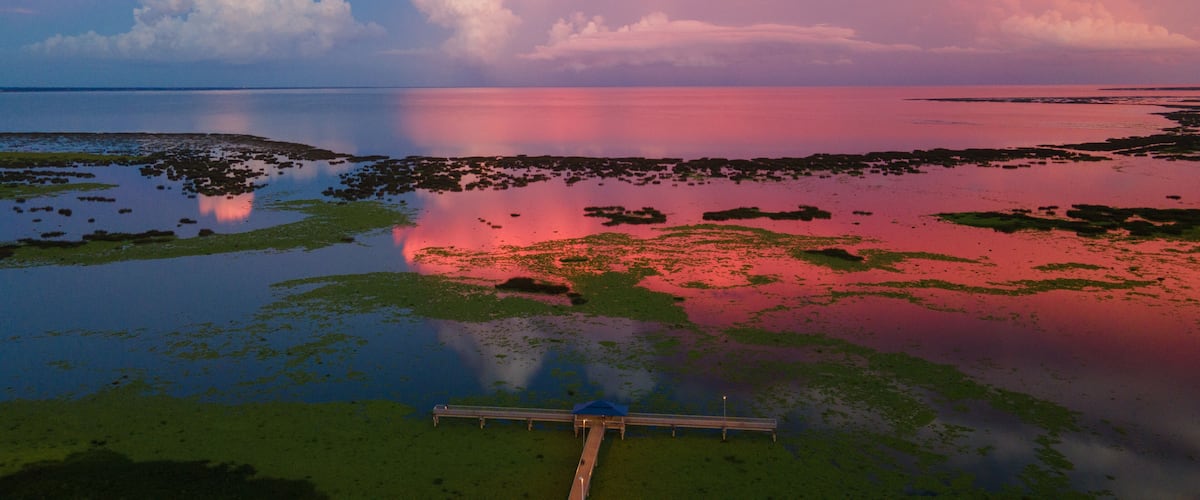 Lake Okeechobee Sunset with Pier