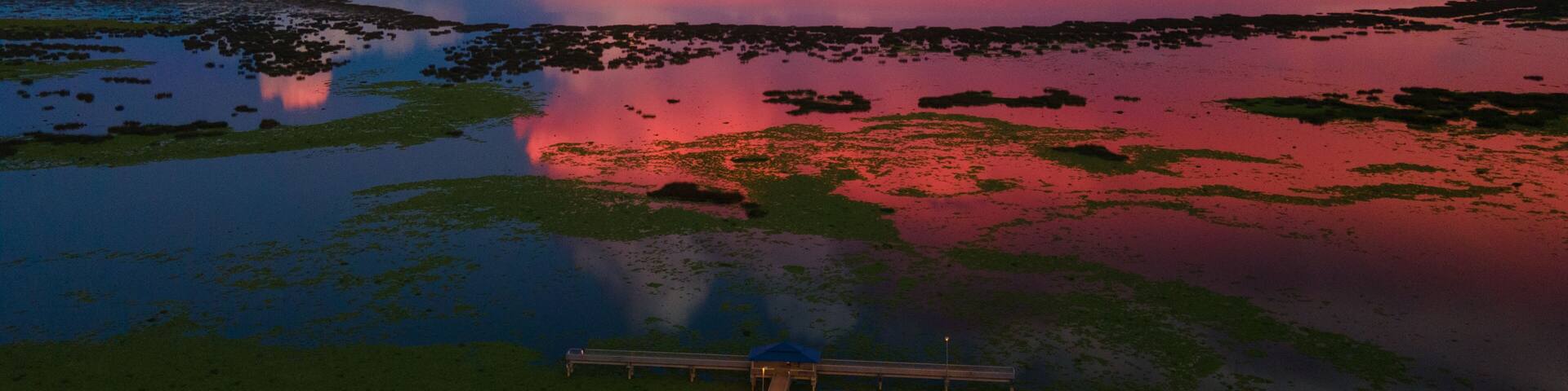 Lake Okeechobee Sunset with Pier