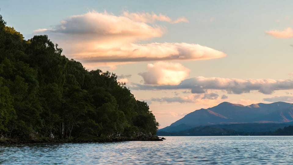 Canoeing Loch Ness section of the Caledonian Canal, near Fort Augustus, Scottish Highlands, Scotland, United Kingdom, Europe