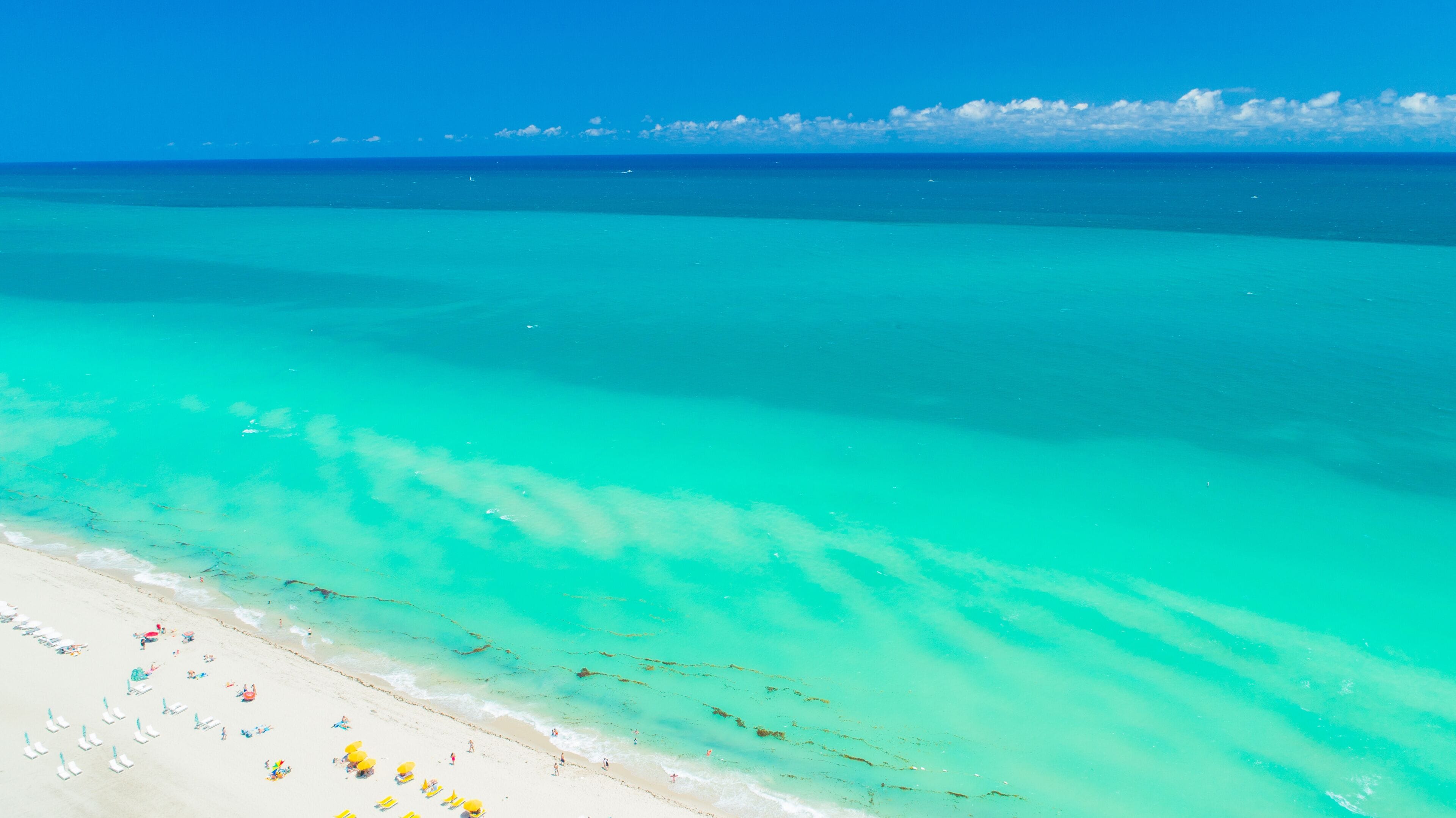 Aerial view of South Beach, Miami Beach, Florida. USA