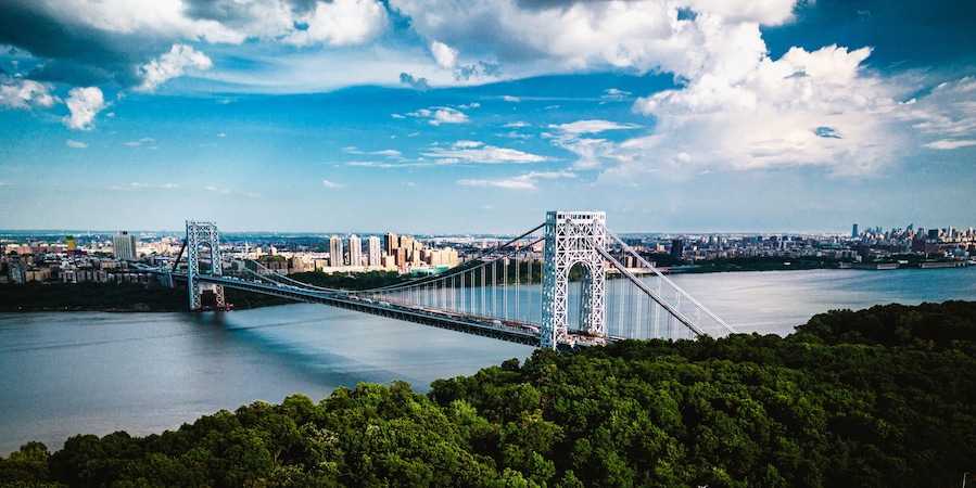 Aerial of Fort Lee New Jersey