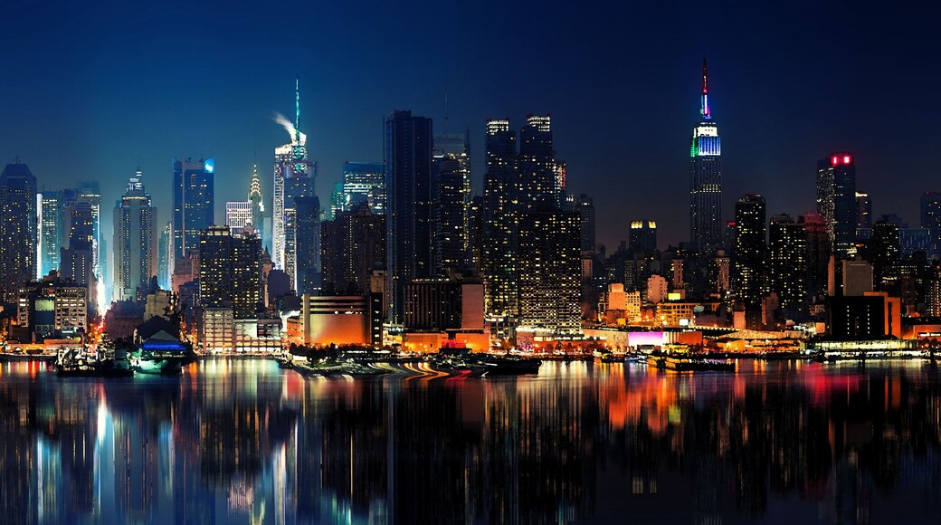 View on Manhattan at night