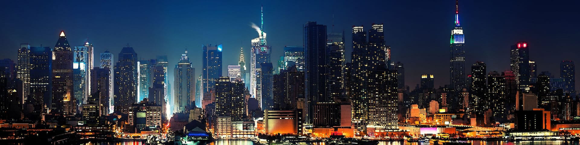 View on Manhattan at night