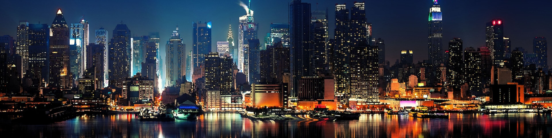 View on Manhattan at night