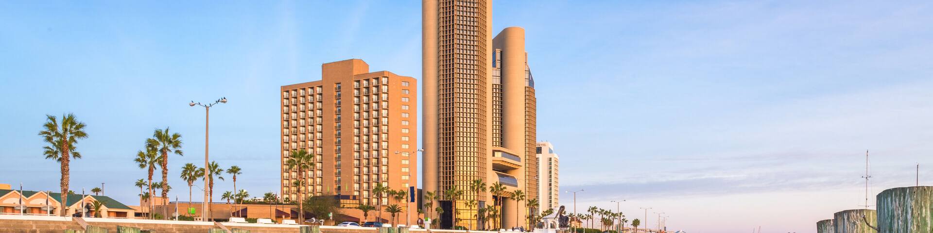 Corpus Christi, Texas, USA skyline on the bay in the day.