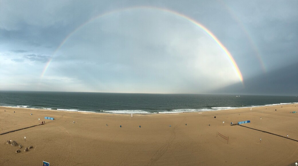 Double rainbow over Ocean City. Even dreary days are beautiful.