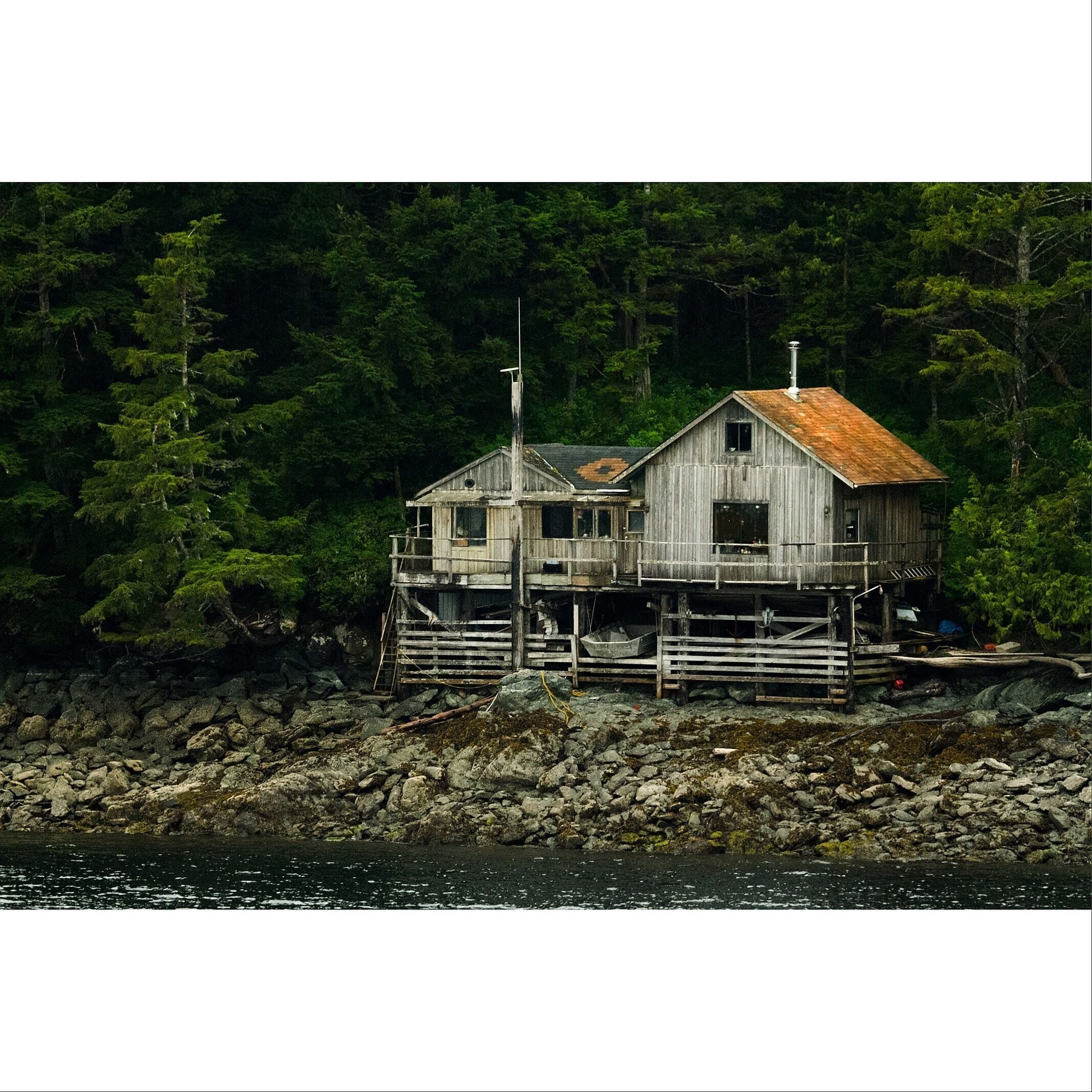Traveling up to Alaska there were many old homes like this one with so much character. It is hard to believe some one can have such a remote life and be so happy. 