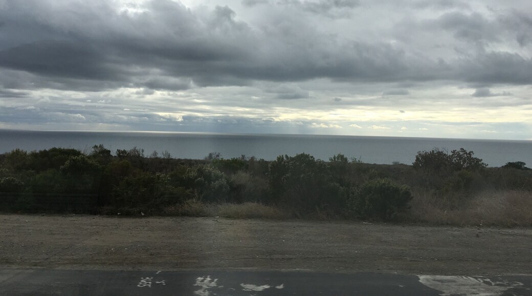 View of Pacific Ocean as driving by in motorhome (December 2015)