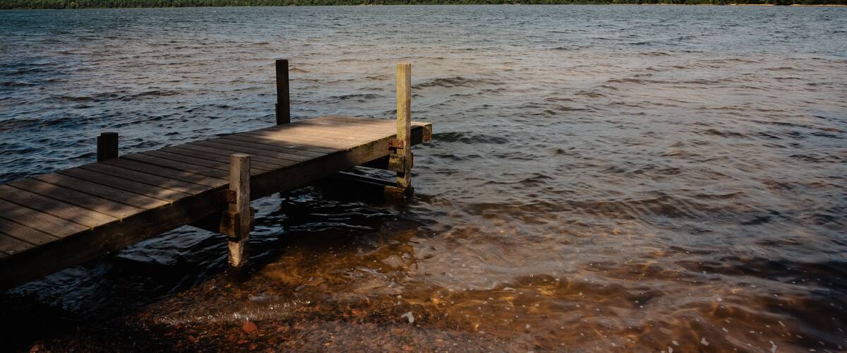 White Sand Lake on a windy day in late August, near Boulder Junction, Wisconsin