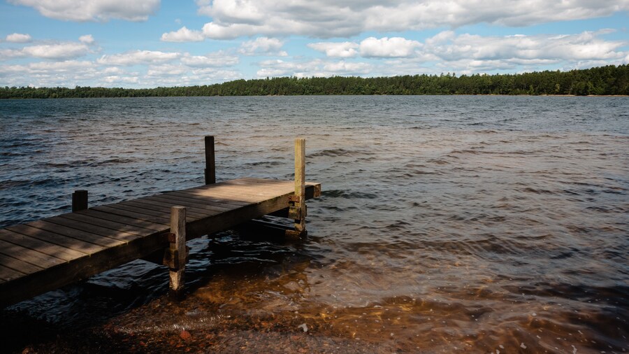 White Sand Lake on a windy day in late August, near Boulder Junction, Wisconsin