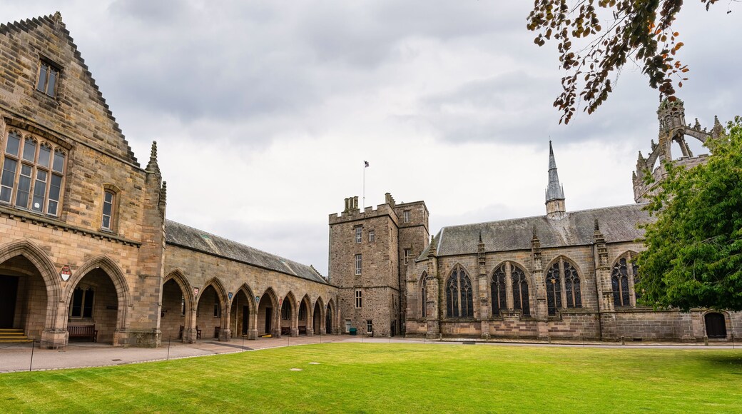 Set of historic buildings of medieval construction of the University of Aberdeen, Scotland, UK.