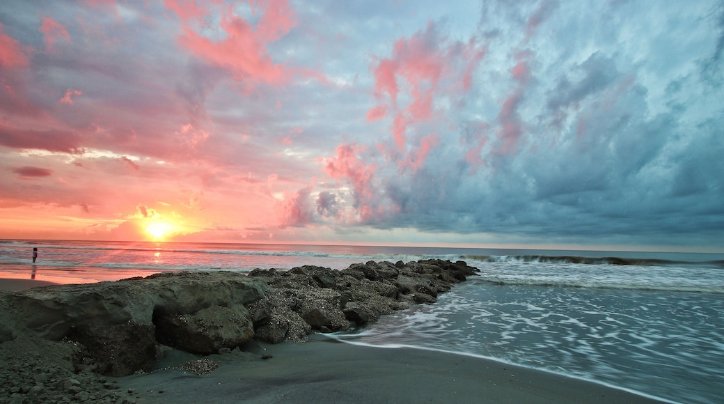 sunrise over the sea Folly Beach South Carolina