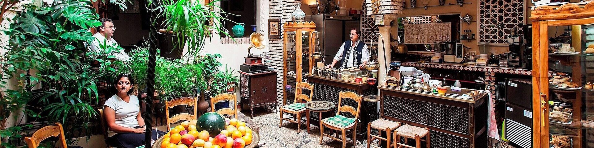 Adorable spot for a break while wandering around Cordoba.  We happened upon it by chance, and it looked so cute we had to check it out.  We were quite content sitting in the courtyard while sipping a sweet horchata and a lovely orange flavored iced tea.