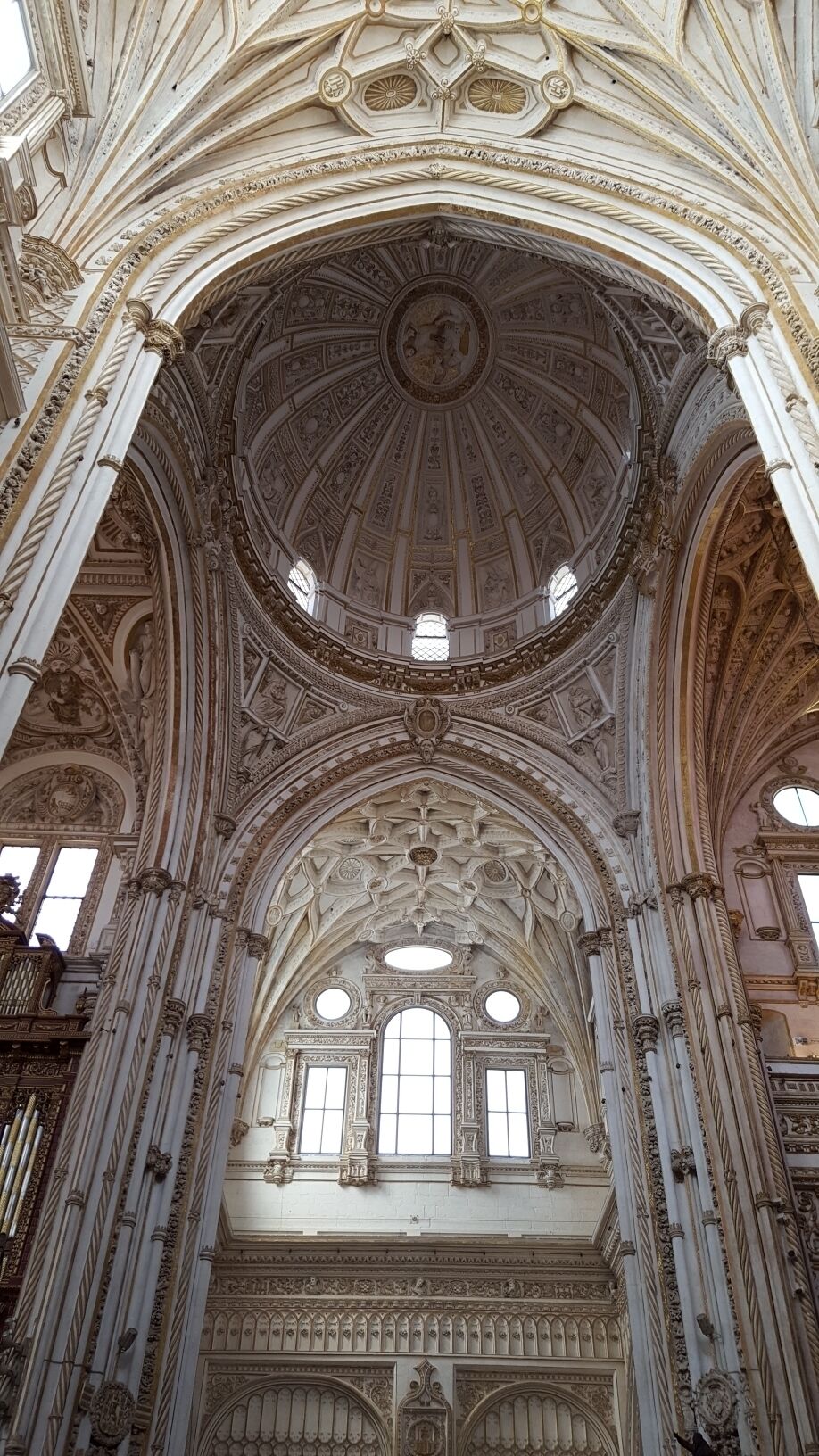 The Mezquita is a Moorish place of worship, then you turn a corner and bam! You find yourself inside a go this Christian cathedral. Extraordinary place. #details