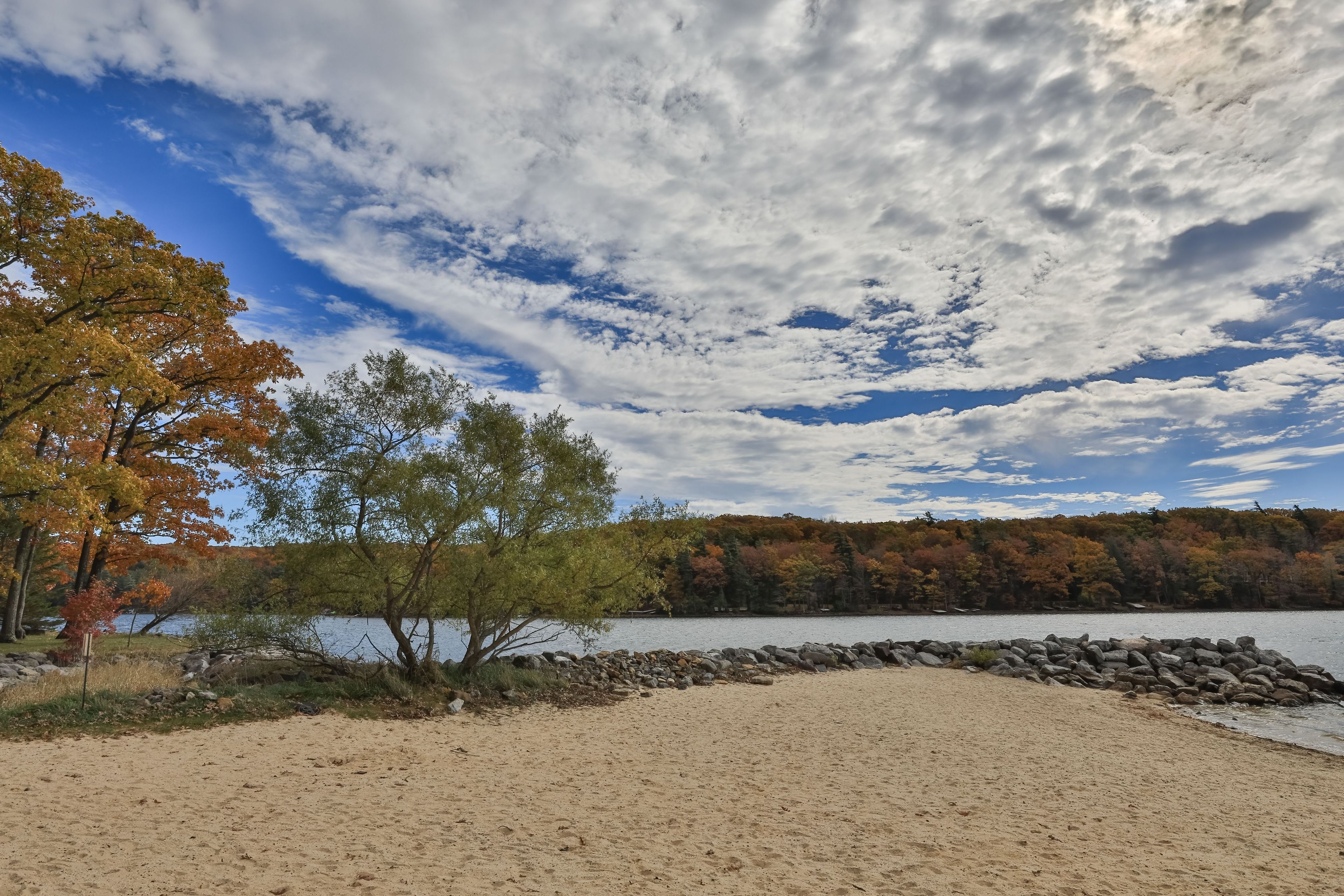 Deep Creek Lake in Garrett County Maryland on a fall afternoon