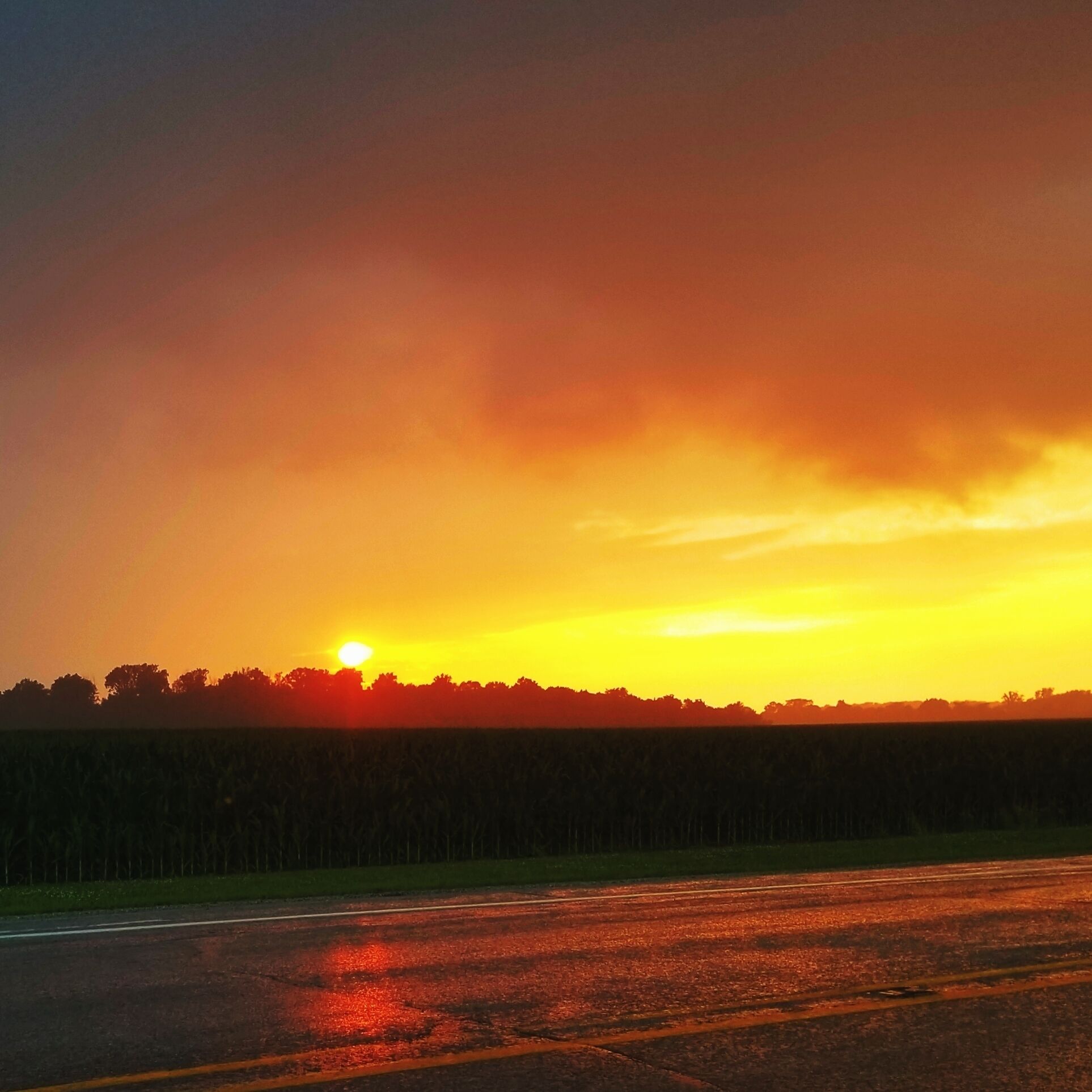 Sunset after a thunderstorm 