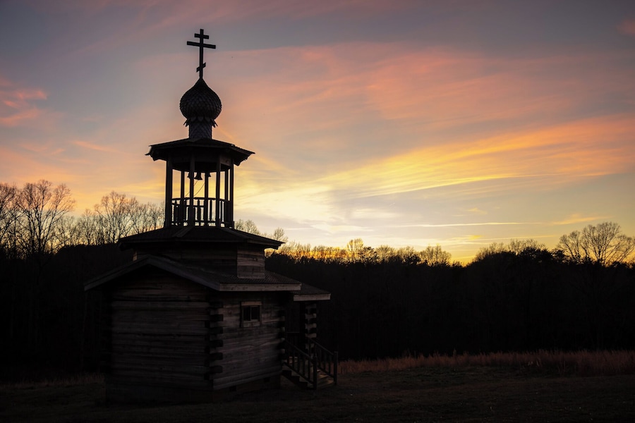 The North Carolina winery with a small (and authentic) Russian Orthodox church in the middle in the vineyard. You have to walk out through the vines to visit Saint Anna Chapel which can only hold about 10 people (it is very small). A great picture spot.