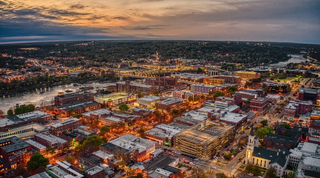 Aerial View of Columbus, Georgia at Dusk