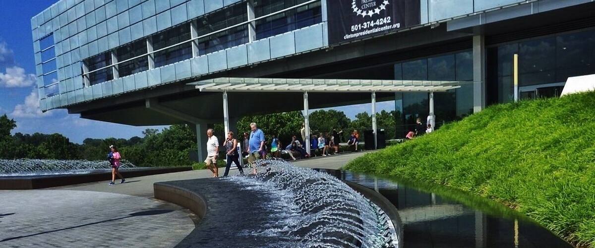 The great architecture of Bill Clinton's library.