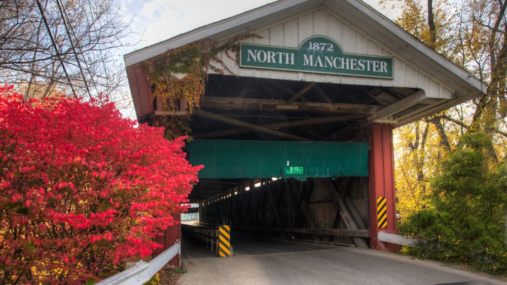 North Manchester Covered Bridge in Indiana, United States