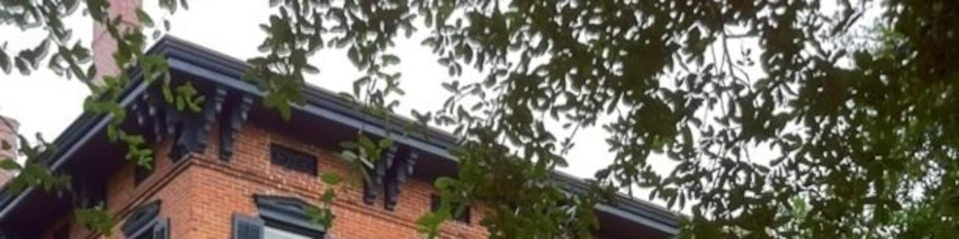 The Rankin House: James A. Rankin came to Columbus from Ayrshire, Scotland and in 1839 married Agnes Affleck. Mr. Rankin was a planter and owner of the Rankin Hotel and Rankin Realty Co. This high style Italianate mansion was built between 1860 and 1870. In 1898, the Rankin House, valued at $18,500, was the finest home in Columbus. After the Civil War, Mr. Rankin returned to Scotland and turned the home over to his eldest child.