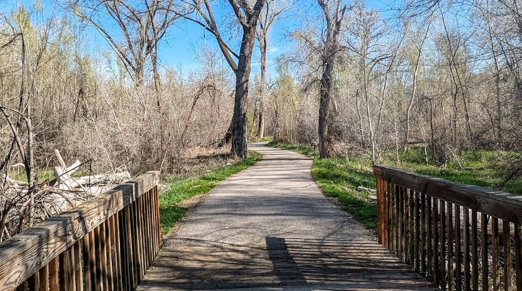 Spring Views of Weber River Trail, Ogden, Utah Railroad Tracks