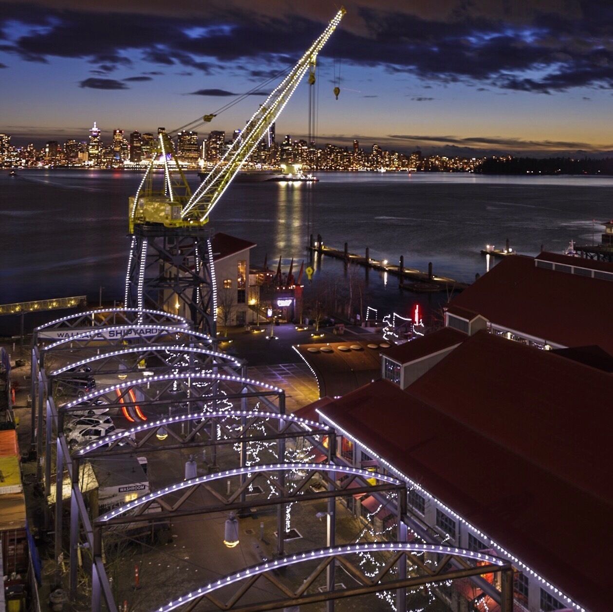 The Lonsdale Quay in North Vancouver is a wonderful destination on its own.  The surrounding area is loaded with restaurants and offers a terrific vista of Vancouver across Burrard Inlet.  The Sea Bus is part of the area’s public transportation system that takes foot passengers back and forth across the inlet