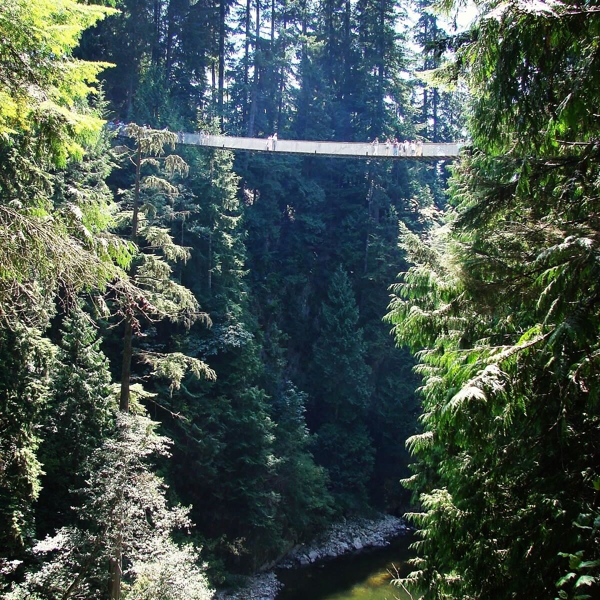 A long bridge 100s of feet in the air!
