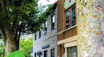 Buildings and streets in the historic part of the ancient city of Winchester in Virginia.