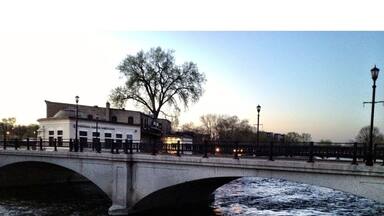 Beautiful walking paths full of bars, restaurants, and coffee joints that follow the Cannon River in this college town.
