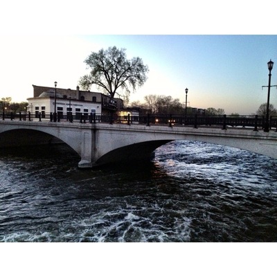 Beautiful walking paths full of bars, restaurants, and coffee joints that follow the Cannon River in this college town.